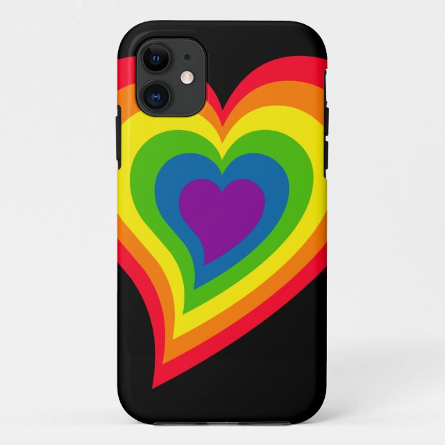 Coques Case-Mate iPhone Rainbow Heart iPhone 5 Coque-Mate (Dos)