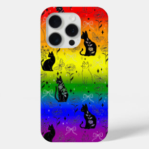 Coque Case-Mate iPhone Rainbow LGBTQ Pride Chat noir - Mystical Witchy