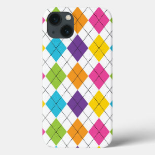 Coque Case-Mate iPhone rainbow preppy argyle pattern