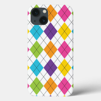 Coque Case-Mate iPhone rainbow preppy argyle pattern