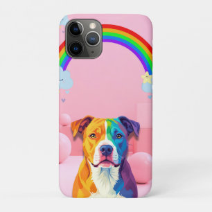 Case-Mate iPhone Case Rainbow Pup – Whimsical Dog Portrait with Pastel S