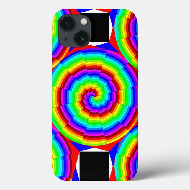 Coques Case-Mate iPhone Rainbow Spiral par Kenneth Yoncich (Verso)