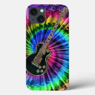 Etui iPhone 13 Rainbow Tie-Dye Electric Guitar for iPad