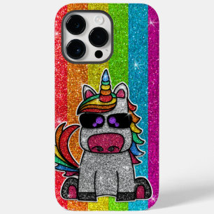 Coque Case-Mate iPhone Rainbow Unicorn Parties scintillant étincelante or