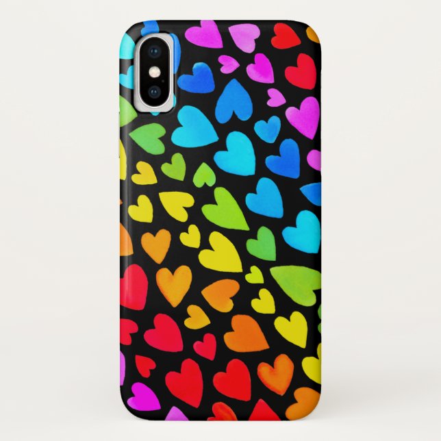 Coques Case-Mate iPhone Rainbow Watercolor Motif (Dos)