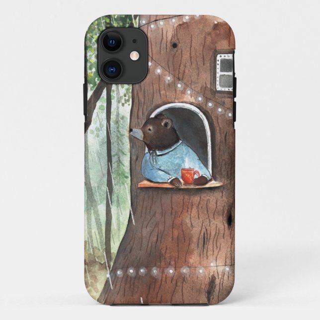 Coques Case-Mate iPhone Rainy Day Bear Daydream Tea Time illustration (Dos)