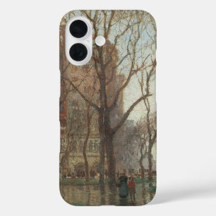 Coque Pour iPhone 16 Rainy Day, Carré de Madison, New York, Paul Cornoy