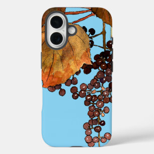 Coque Pour iPhone 16 Raisins de givre Art nouveau