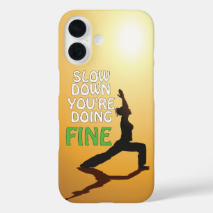 Coque Pour iPhone 16 Ralentissez Vous faites du Yoga motivationnel fin