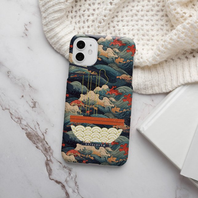 Coques Case-Mate iPhone Ramen Monogramme Vague Japonaise (Créateur téléchargé)
