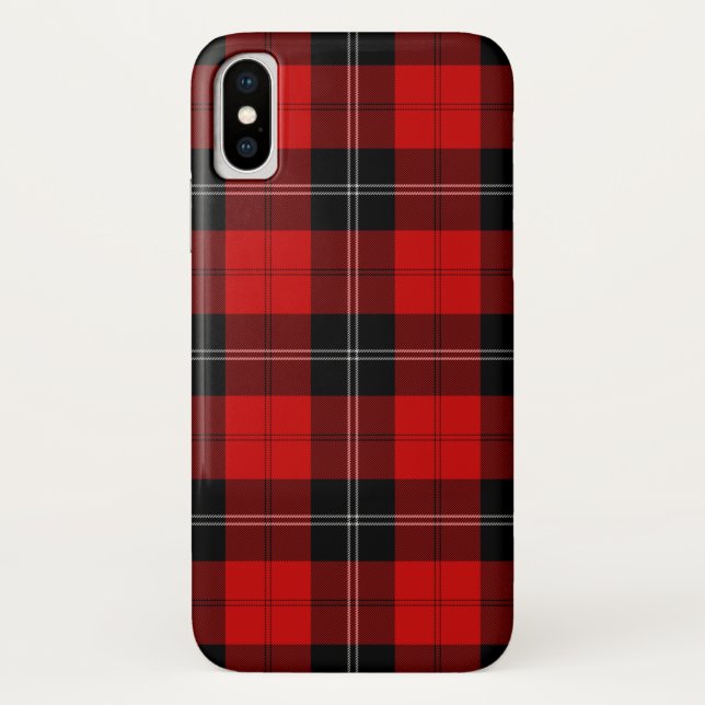 Coques Case-Mate iPhone Ramsay tartan rouge noir plaid (Dos)