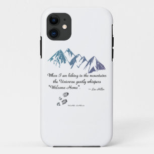 Coque iPhone 11 Randonnée montagnes L'Univers murmure Bienvenue à
