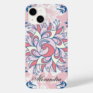 Coque Case-Mate iPhone Rangoli bleu et rose
