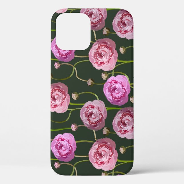 Coques Case-Mate iPhone Ranuncula Floral Arrière - plan Design (Verso)