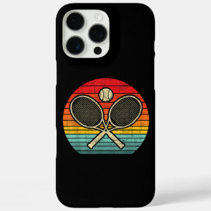 Coque iPhone 16 Pro Max Raquette de Tennis Croisée Rétro Vintage - Amateur
