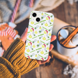 Coque Case-Mate iPhone Raquette de tennis et balles à l'aquarelle Joyeux