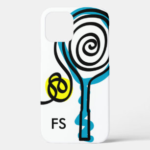Coques Pour iPhone Raquette et balle de tennis monogramme personnalis