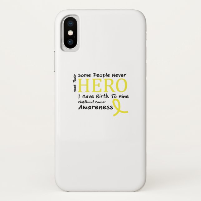 Coques Case-Mate iPhone Rassemblement de conscience de Cancer d'enfance (Dos)