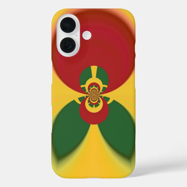 Coques Case-Mate iPhone Rasta Colours Art Abstrait Imprimer (Verso)