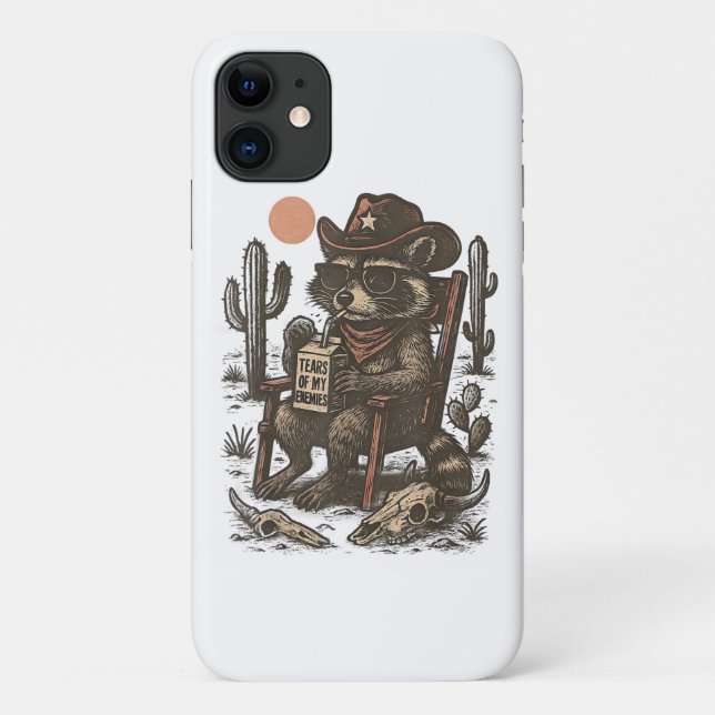 Coques Case-Mate iPhone Raton laveur cow-boy drôle western  (Dos)