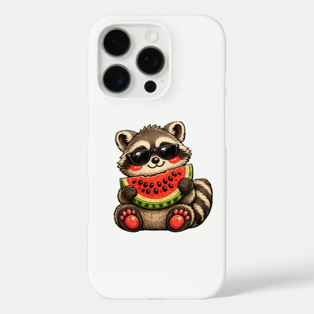 Coques Case-Mate iPhone Raton laveur mignon avec pastèque (Verso)