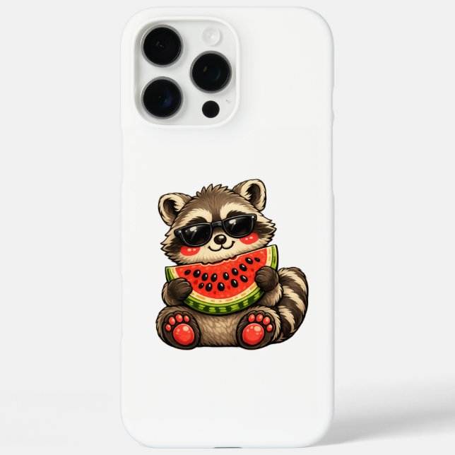 Coques Case-Mate iPhone Raton laveur mignon avec pastèque (Verso)