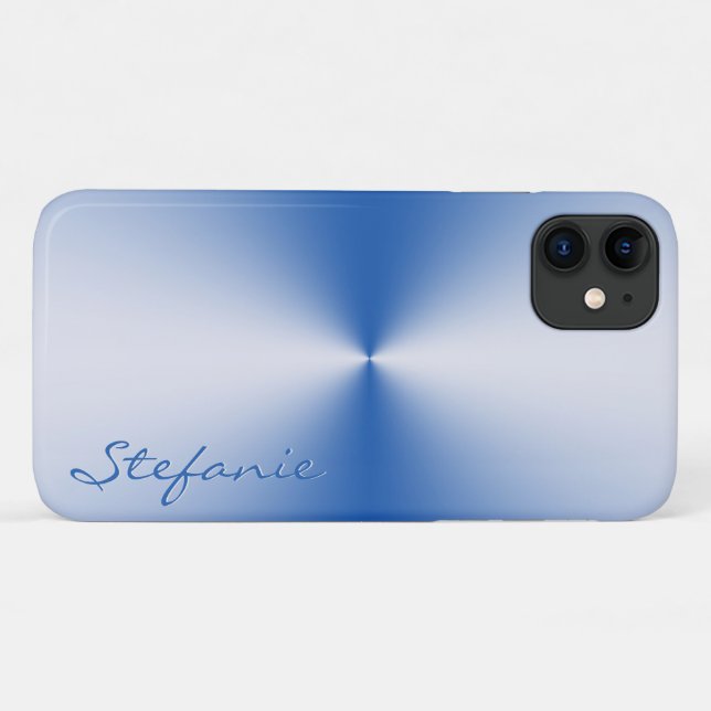 Coques Case-Mate iPhone Rayon métallique bleu (Dos (Horizontal))