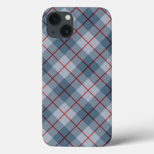 Etui iPhone 13 Rayure Bleu-Rouge de plaid polarisé