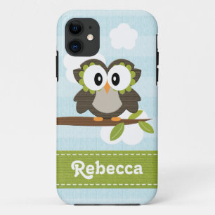 Etui iPhone Case-Mate Rayure bleue de hibou