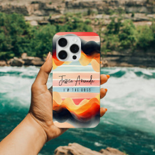 Coque Case-Mate iPhone Rayure colorée aquarelle lumineuse personnalisée