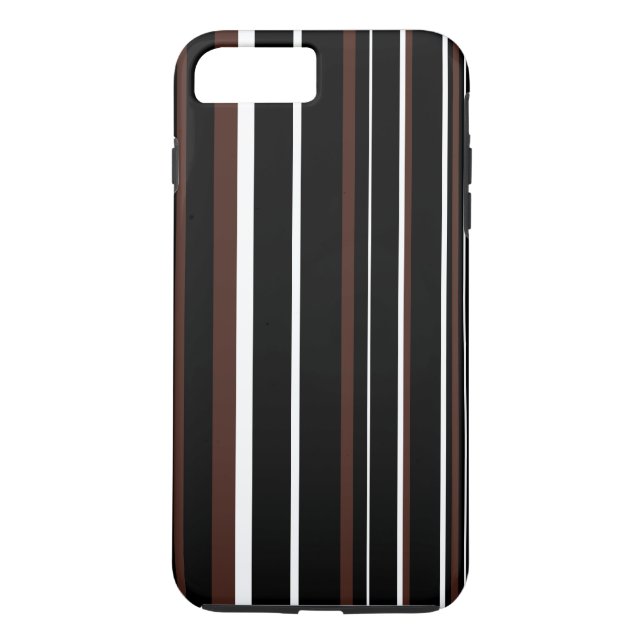 Coques Case-Mate iPhone Rayure de code-barres noir, marron et blanc (Dos)