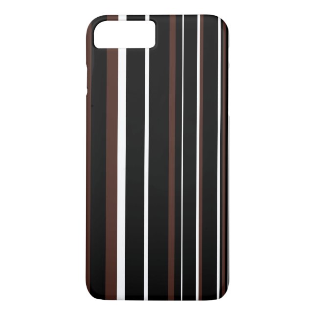 Coques Case-Mate iPhone Rayure de code-barres noir, marron et blanc (Dos)