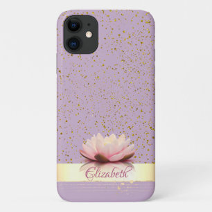 Case-Mate iPhone Case Rayure de confettis dorés Lotus