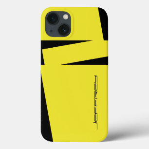 Coques Pour iPhone rayure jaune et noire de cas de l'iPhone 6 sur la