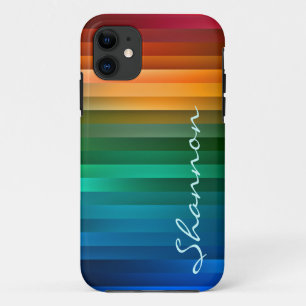 Coque Case-Mate Pour iPhone Rayure multicolore faite sur commande de ruban