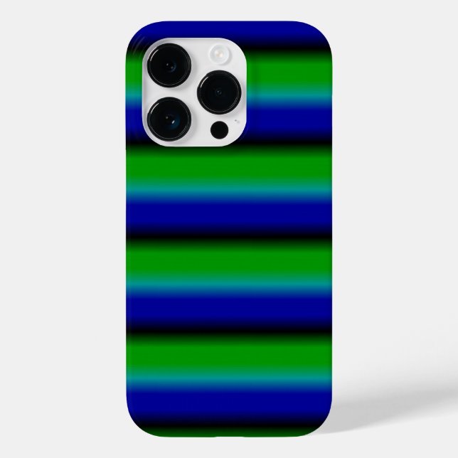 Coques Case-Mate iPhone Rayures arc-en-ciel bleu vert (Verso)