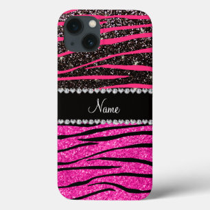 Etui iPhone 13 Rayures au néon nommées faites sur commande de