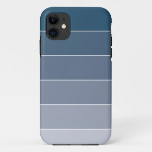 Coques Pour iPhone Rayures bleu-foncé d'Ombré