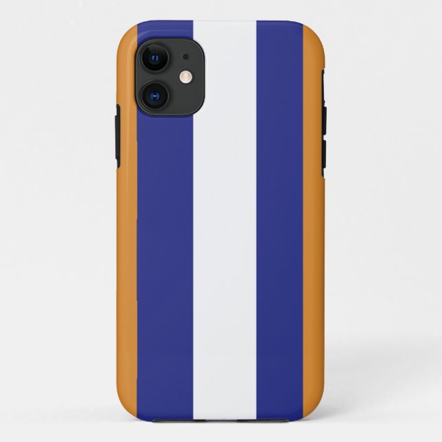 Coques Case-Mate iPhone rayures Brown, bleu marine et blanches (Dos)