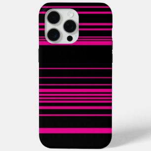 Coque Case-Mate iPhone Rayures complexes - Magenta et Noir