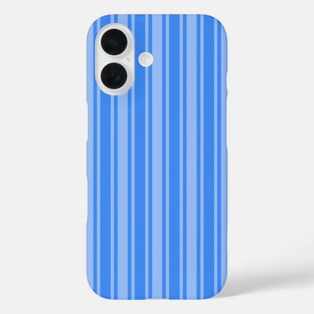 Coques Case-Mate iPhone Rayures de bonbon bleues (Verso)