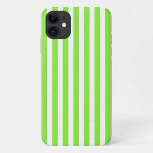 Case-Mate iPhone Case Rayures de bonbon vert citron et blanc