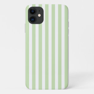 Case-Mate iPhone Case Rayures de bonbon vert pâle et blanc