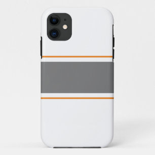 Case-Mate iPhone Case Rayures de course orange grises larges et sportive