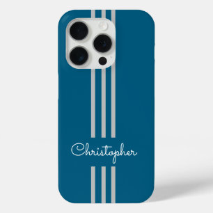 Coque Case-Mate iPhone Rayures de course tendance moderne monogrammées