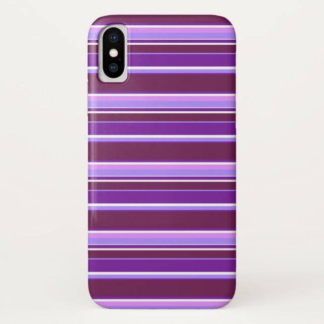 Coques Case-Mate iPhone Rayures de nuances de violet (Dos)