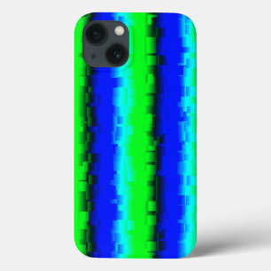 Case-Mate iPhone Case Rayures de verre brisé bleu vert