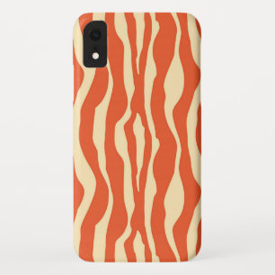 Coque Pour iPhone XR Rayures de zèbre - Mandarin et orange clair