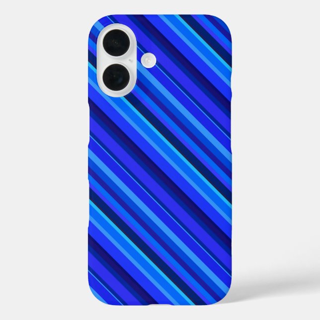 Coques Case-Mate iPhone Rayures diagonales bleues (Verso)