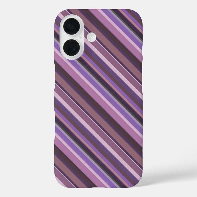 Coques Case-Mate iPhone Rayures diagonales mauves (Verso)